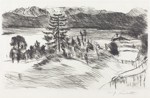 Duży krajobraz Walchenseelandschaft Duży krajobraz Walchensee, 1923. autorstwa Lovis Corinth