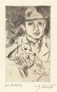 Chłopiec z psem autorstwa Lovis Corinth