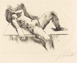 Półleżący akt kobiecy III autorstwa Lovis Corinth
