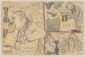 Lovis Corinth do Carla Strathmanna: pocztówka, data stempla pocztowego 12 grudnia 1898 autorstwa Lovis Corinth