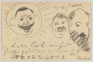 Lovis Corinth do Carla Strathmanna: pocztówka, data stempla pocztowego 12 grudnia 1902 autorstwa Lovis Corinth