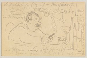 Lovis Corinth do Carla Strathmanna: pocztówka, data stempla pocztowego 13 września 1907 autorstwa Lovis Corinth