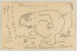 Lovis Corinth do Carla Strathmanna: pocztówka, data stempla pocztowego 1 kwietnia 1908 autorstwa Lovis Corinth