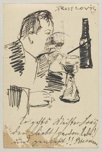 Lovis Corinth do Carla Strathmanna: pocztówka, data stempla pocztowego 20 kwietnia 1903 autorstwa Lovis Corinth