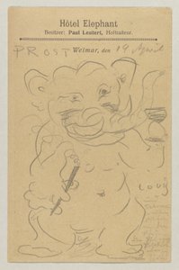 Lovis Corinth do Carla Strathmanna: pocztówka, data stempla pocztowego 20 kwietnia 1905 autorstwa Lovis Corinth