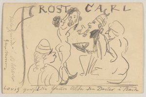 Lovis Corinth do Carla Strathmanna: pocztówka, data stempla pocztowego 22 maja 1905 autorstwa Lovis Corinth