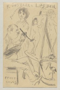 Lovis Corinth do Carla Strathmanna: pocztówka, data stempla pocztowego 25 czerwca 1904 autorstwa Lovis Corinth