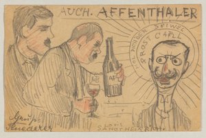 Lovis Corinth do Carla Strathmanna: pocztówka, data stempla pocztowego 28 września 1896 r. autorstwa Lovis Corinth