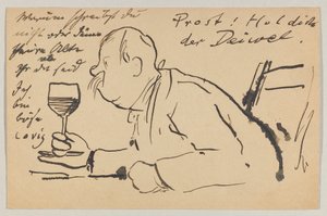 Lovis Corinth do Carla Strathmanna: pocztówka, data stempla pocztowego 2 września 1902 autorstwa Lovis Corinth