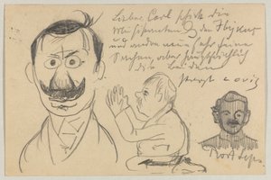 Lovis Corinth do Carla Strathmanna: pocztówka, data stempla pocztowego 30 stycznia 1903 r. autorstwa Lovis Corinth