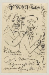 Lovis Corinth do Carla Strathmanna: pocztówka, data stempla pocztowego 30 października 1907 autorstwa Lovis Corinth