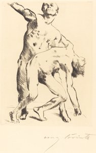 Odyseusz i zalotnik (Odyseusz i zalotnik) autorstwa Lovis Corinth