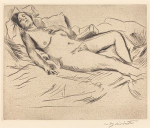 Śpiąca kobieta autorstwa Lovis Corinth