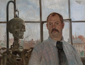 Autoportret ze szkieletem autorstwa Lovis Corinth