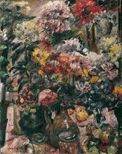 Martwa natura z chryzantemami i amarylisem, 1922. autorstwa Lovis Corinth