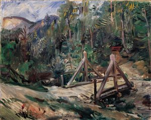 Tyrolski krajobraz z mostem autorstwa Lovis Corinth