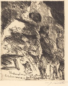 Ojcze, nie pójdzie dobrze, jeśli będziemy trzymać się z dala od hordy żołnierzy..., 1923. autorstwa Lovis Corinth