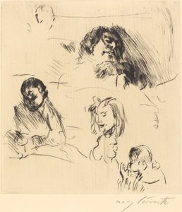 Różne szkice portretowe autorstwa Lovis Corinth