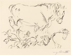Różne badania na zwierzętach Badania na zwierzętach, 1917. autorstwa Lovis Corinth