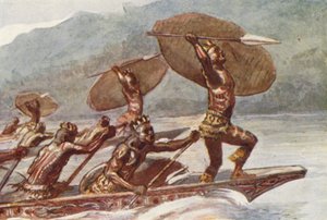 Ilustracja do życia HM Stanleya (kolorowa litografia)