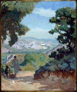 Rodański obraz pejzażowy Josepha Loysa Prata (1879-1934), XX wiek.