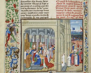 Koronacja Karola V Francji 19 maja 1364 r. ok. 1470-1475 r. autorstwa Loyset Liedet