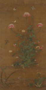 Kwiaty, XIV wiek. autorstwa Lu Jingfu