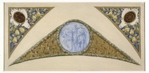 Szkic schodów festiwalowych w paryskim ratuszu: Gemini, między 1888 a 1898 (olej)
