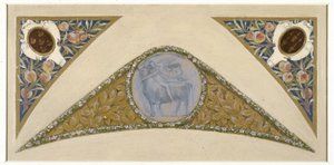 Szkic świątecznych schodów w Hôtel de Ville de Paris: Bull, ok. 1888-1898 (olej na kalce technicznej)