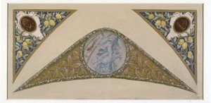 Szkic schodów Fêtes w paryskim ratuszu: Capricorne, między 1888 a 1898 (olej)