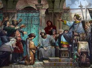 Święty Ludwik potępia Enguerranda IV de Coucy (1220-1310) - Święty Ludwik karze Enguerranda IV de Coucy