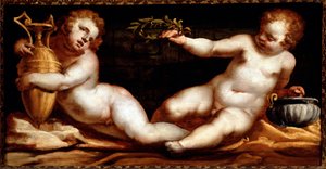 Putti (malarstwo) autorstwa Luca Cambiaso