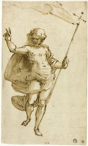 Zmartwychwstały Chrystus autorstwa Luca Cambiaso