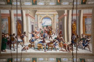Historia Ulissesa (powrót), sufit Salone Cambiaso autorstwa Luca Cambiaso