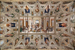 Historia Ulissesa (powrót), sufit Salone Cambiaso autorstwa Luca Cambiaso