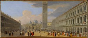 Piazza San Marco, Wenecja autorstwa Luca Carlevarijs