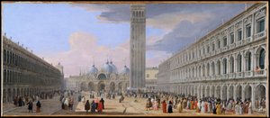Piazza San Marco, Wenecja autorstwa Luca Carlevarijs