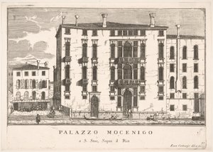 Ilustracja 91: Widok pałacu Mocenigo w Campo San Stae, Wenecja, 1703, z: Budynki..., 1703.