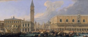 Molo, Wenecja, z Bacino di San Marco, ok. 1709 autorstwa Luca Carlevaris