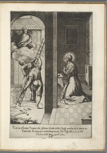Filippo Neri widzi Marię niosącą dach Santa Maria in Vallicella Życie św Filippo Neri (tytuł serii)