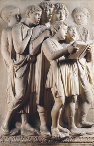Śpiew dzieci i cherubinów, fragment Cantoria (galeria chóru) autorstwa Luca Della Robbia