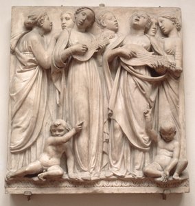 Śpiewające anioły, relief z Kantorii, ok. 1432-38 (marmur)