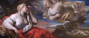 Hagar i Izmael na pustyni ok. 1696 r. (olej na płótnie) autorstwa Luca Giordano