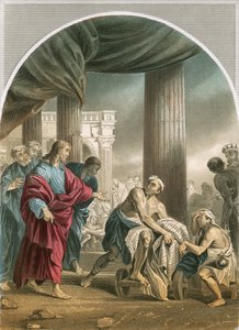 Cud: „Wstał i odszedł do swojego domu”. autorstwa Luca Giordano