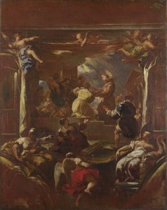 Św. Antoni z Padwy przywraca Stopę Człowieka przed 1700 r. autorstwa Luca Giordano