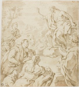 Głoszenie św. Jana Chrzciciela autorstwa Luca Giordano