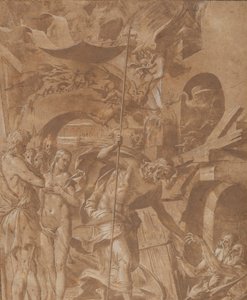 Chrystus w Otchłani, ca. 1547-48. autorstwa Luca Penni