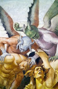 Przeklęci w piekle, z cyklu fresk Sądu Ostatecznego autorstwa Luca Signorelli