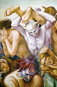 Przeklęci w piekle, z cyklu fresk Sądu Ostatecznego autorstwa Luca Signorelli