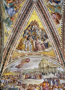 Męczennicy, patriarchowie, doktorzy kościoła i dziewice autorstwa Luca Signorelli